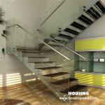 Tempered Glass Staircase , Indoor staircase/Interior staircase