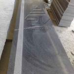 G654 dark grey granite stair tread