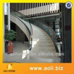 sprial stair marble stair indoor stair railing beige