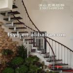 Wood Steps &amp;Steel Curved Stairs 9001-6