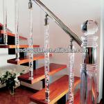 Fashion indoor high transparency hotel crystal spiral stairway for glass stone home decoration