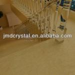 indoor high transparency hotel crystal spiral staircase balustrade for glass stone home decoration