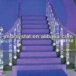Indoor high transparency hotel crystal stair railings for glass home decoration