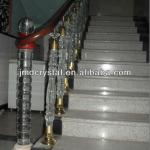 Indoor high transparency hotel crystal stair railings for glass home decoration