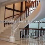 crystal glass spiral staircase handle fitting for decorative