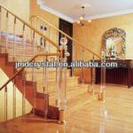 indoor high transparency hotel crystal spiral staircase balustrade for glass stone home decoration