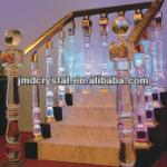 Modern crystal glass stair stainless steel balusters
