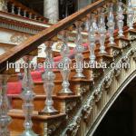 crystal glass banister rails for inner stairs