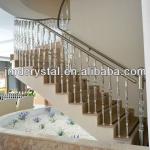 crystal glass indoor stair banisters design