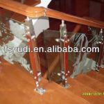 fine/elegant polish wood and steel handrail/balustrade/railing-handrail