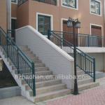 Outdoor wrought iron stair balustrade