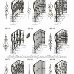 BX popular wrought iron railing ornament-a