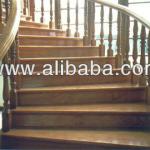 wooden railing, bars-