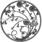 wrought iron floral disc-