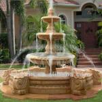 Hand Carved Garden/Outdoor Decoration 3 Tiers Marble Stone Water Fountain-YILIN-0602-15