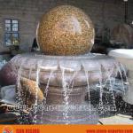Garden granite floating sphere