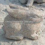 stone rabbit animal carving/small granite animal sculpture