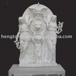 Outdoor Marble Stone Wall Fountain with relief