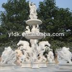 Large Garden Stone Water Fountain With Horse statues