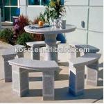 natural stone granite table and chairs