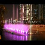 Musical water fountain in river