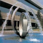 Irregular steel sculpture water fountain