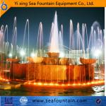 stainless colorful garden waterfall chinese hotel music fountain