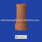 Decorative terracotta garden column