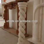 Construction white interior stone columns