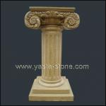 Hand carved marble and granite stone column