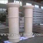 Import beige cream marble roman column pillar for sale
