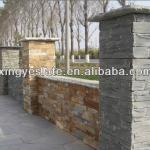 outdoor grey natural stone pillar-XY-P013N-1