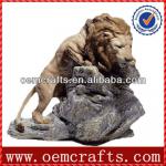 Hot Selling resin lively lion handmade outdoor Animal Statue