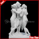 Classical Three Graces natural carving stone sculpture-YF-14-13