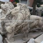 yellow marble lions