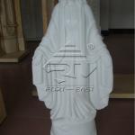Antique Holy Marie White Marble Statue