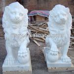 Outdoor decorative marble lion statue-TTS-S0011