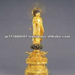 handmade amitabha buddha statue with gold leaf work