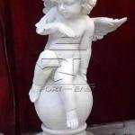 Polished Pure White Angel Marble Status-Polished Pure White Angel Marble Status