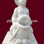 White Marble Kid Riding on the Fish