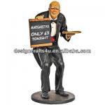 Butler Figurine Waiter Restaurant Menu Board