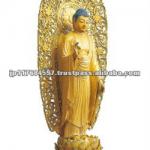 handmade amitabha buddha figure made by sandalwood