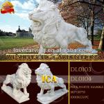 white marble lion statue,lion carving, for garden DL0103