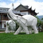Stone Elephant Sculpture Outdoor Decoration