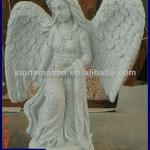 Marble angel statue with wing