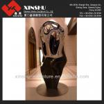 stainless stell &amp; Black Granite Abstract sculpture