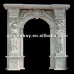 decorative stone arch marble door surround