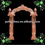 afterglow red marble enter door sculpture-AW-11