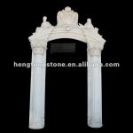 White Marble Column Arch Pattern Carving
