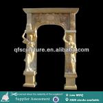 Yellow Stone Statue Arch Door Surround